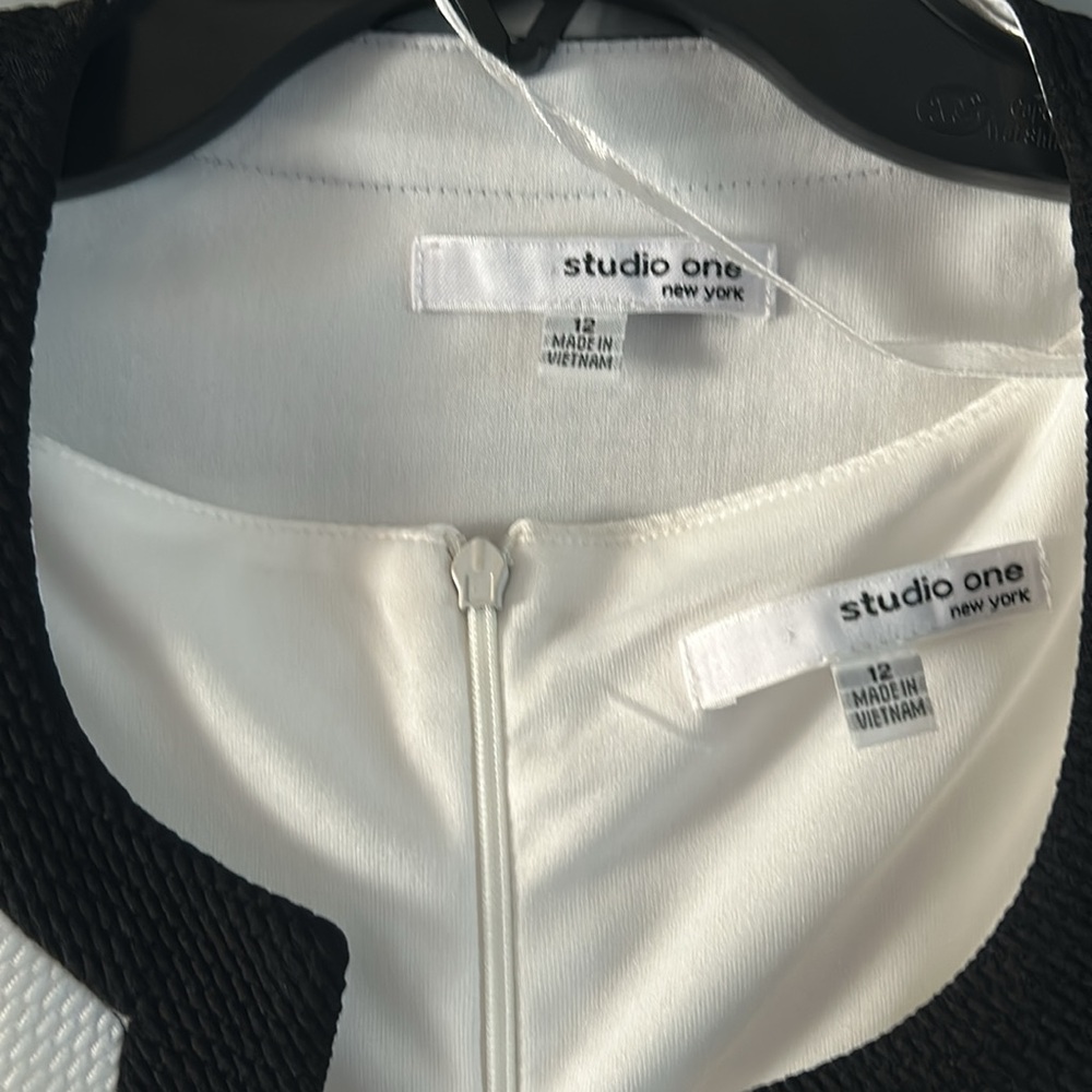 Studio one New York 2 piece black and cream dress - Picture 12 of 12